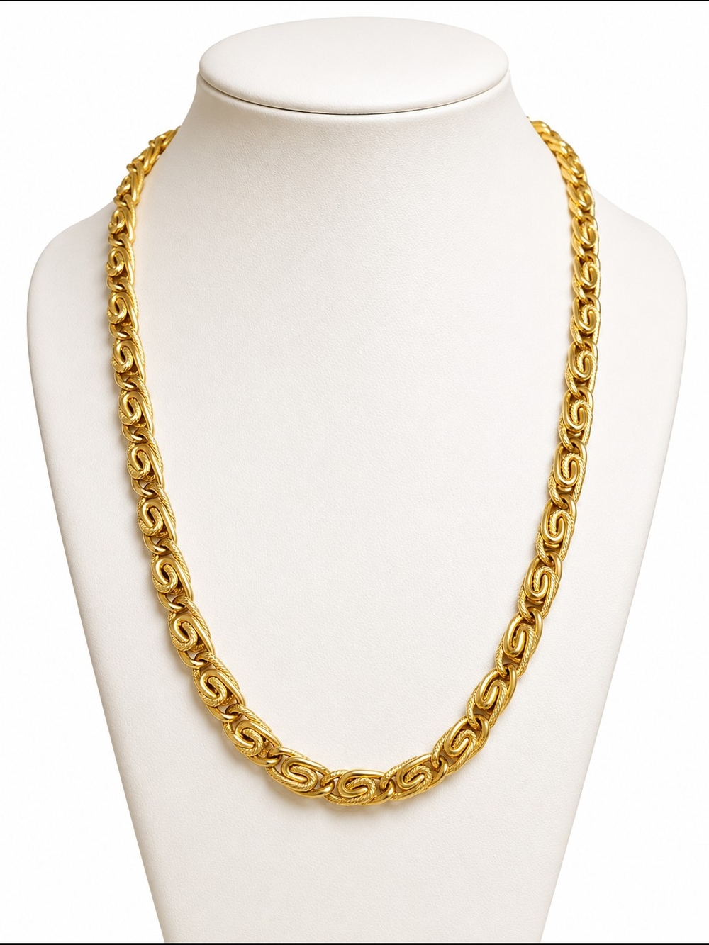 Chunky Gold Snail Link Necklace - Women Jewelry